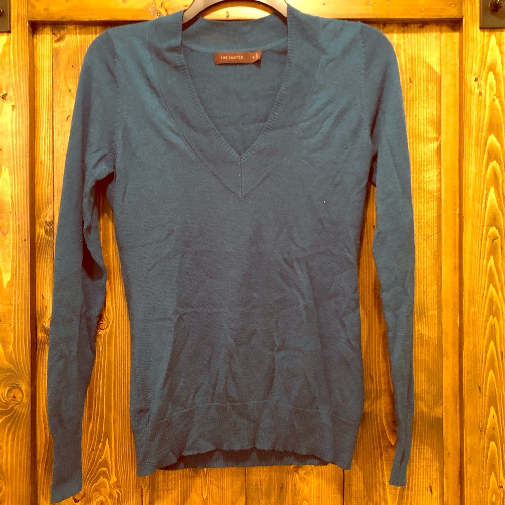 Turquoise V-Neck Sweater